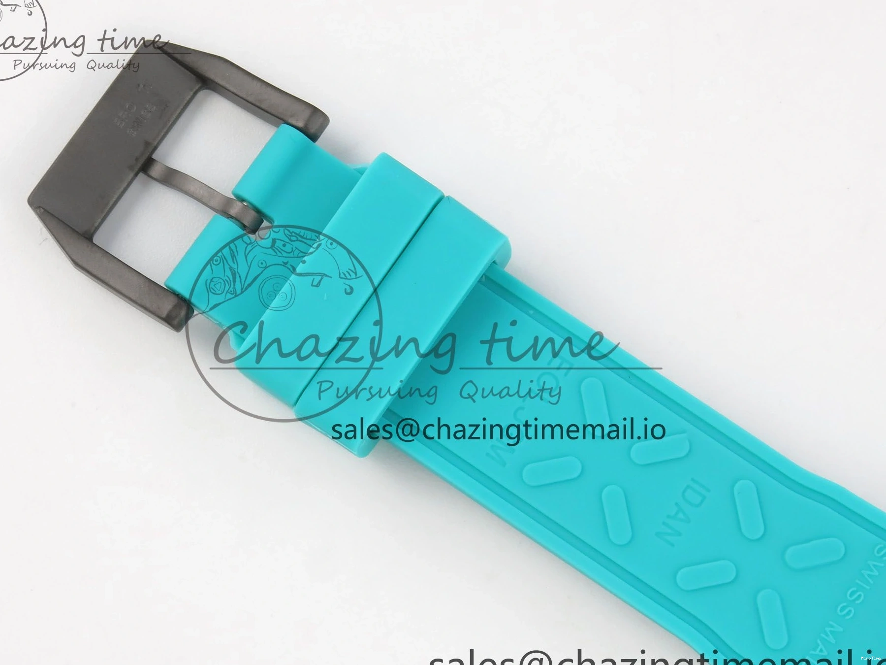 MIROTIME 0109 Pilot Mark XX BLSF 1:1 Best Edition Black Blue Dial on Blue Rubber Strap MIYOTA Sleek 6989